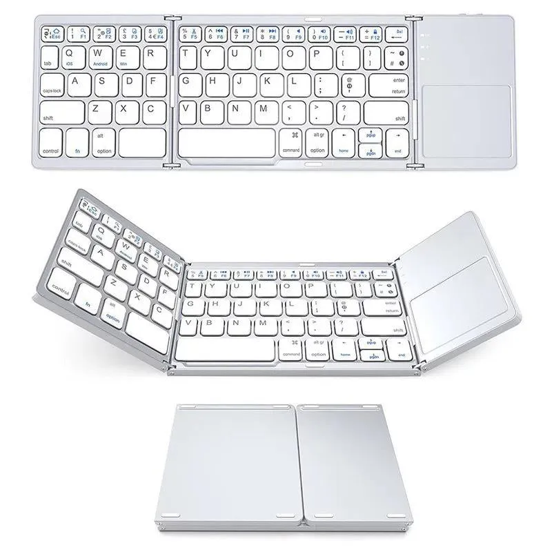 Wireless Foldable Keyboard with Touchpad