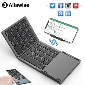 Wireless Folding Keyboards Portable Mini Bluetooth Keyboard