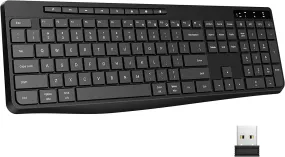 Wireless Keyboard Multi-Device,  2.4G & Dual Bluetooth Computer Keyboard