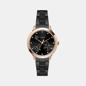 Women Black Analog Stainless Steel Watch TW000T630