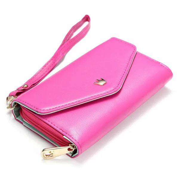 Women Long Wallets Multifunctional Envelope Purse Phone Case Card Holder