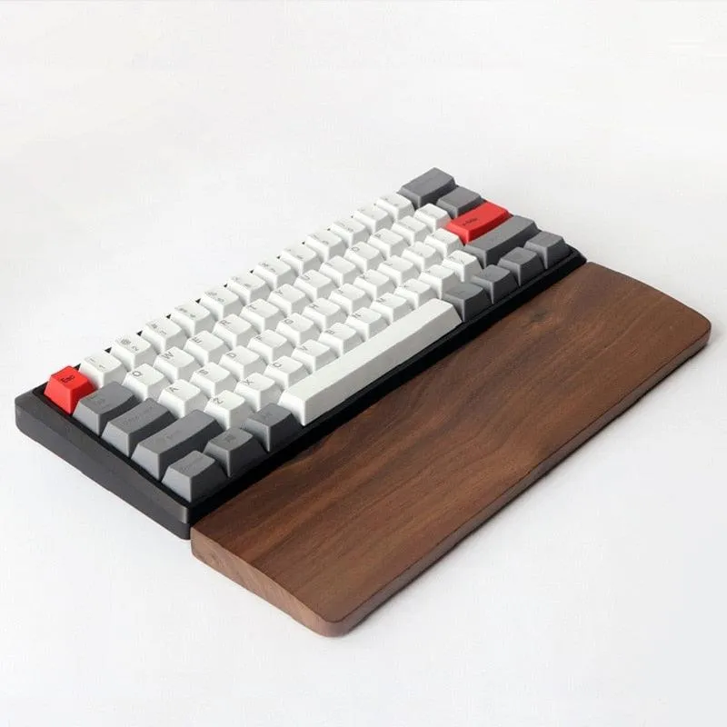 Wooden Keyboard Wrist Rest for Mechanical Keyboards - Ergonomic Support for Comfort and Typing Efficiency