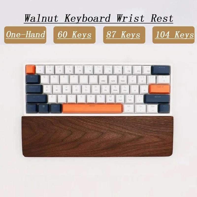 Wooden Keyboard Wrist Rest for Mechanical Keyboards - Ergonomic Support for Comfort and Typing Efficiency