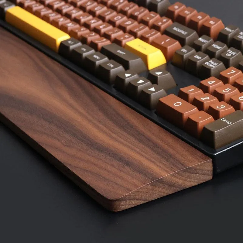 Wooden Keyboard Wrist Rest for Mechanical Keyboards - Ergonomic Support for Comfort and Typing Efficiency