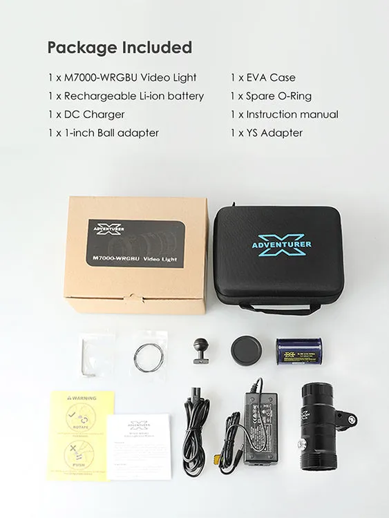 X-Adventurer M7000 WRGBU Video Light