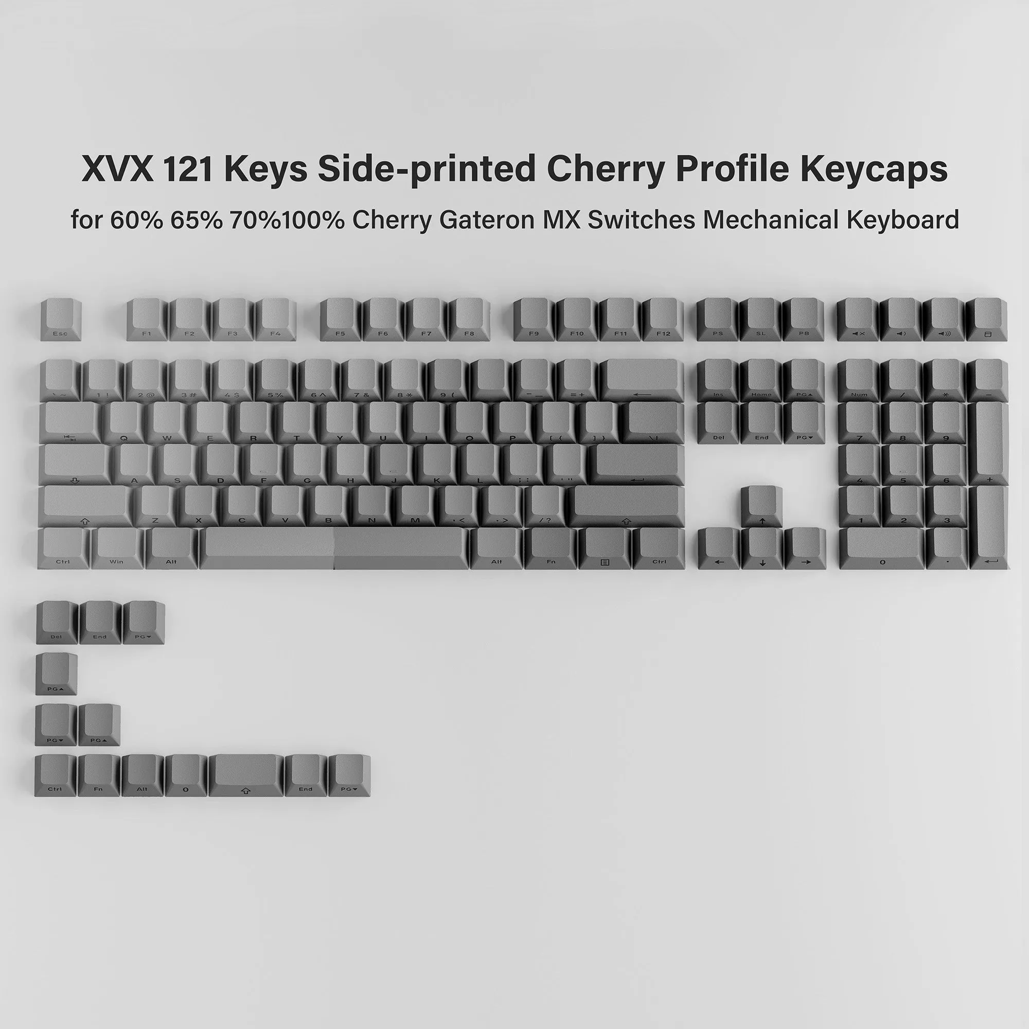 XVX Gradient X-axis Series 121-Key Side-Printed Cherry Profile Keycap (5 Colors)